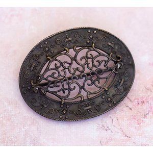 Vintage Intricate Fantasy Brooch in Sterling Silver | H30